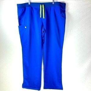 FIGS Kade Women’s Cargo Scrub Pants Electric Blue (size XXL)